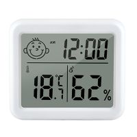 Ultra Thin Digital Meter Automatic Electronic Humidity Monitor Alarm Clock LCD Indoor Dry Hygrometer