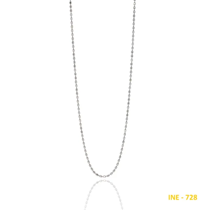 White Gold Ball Chain Necklace Lazada PH