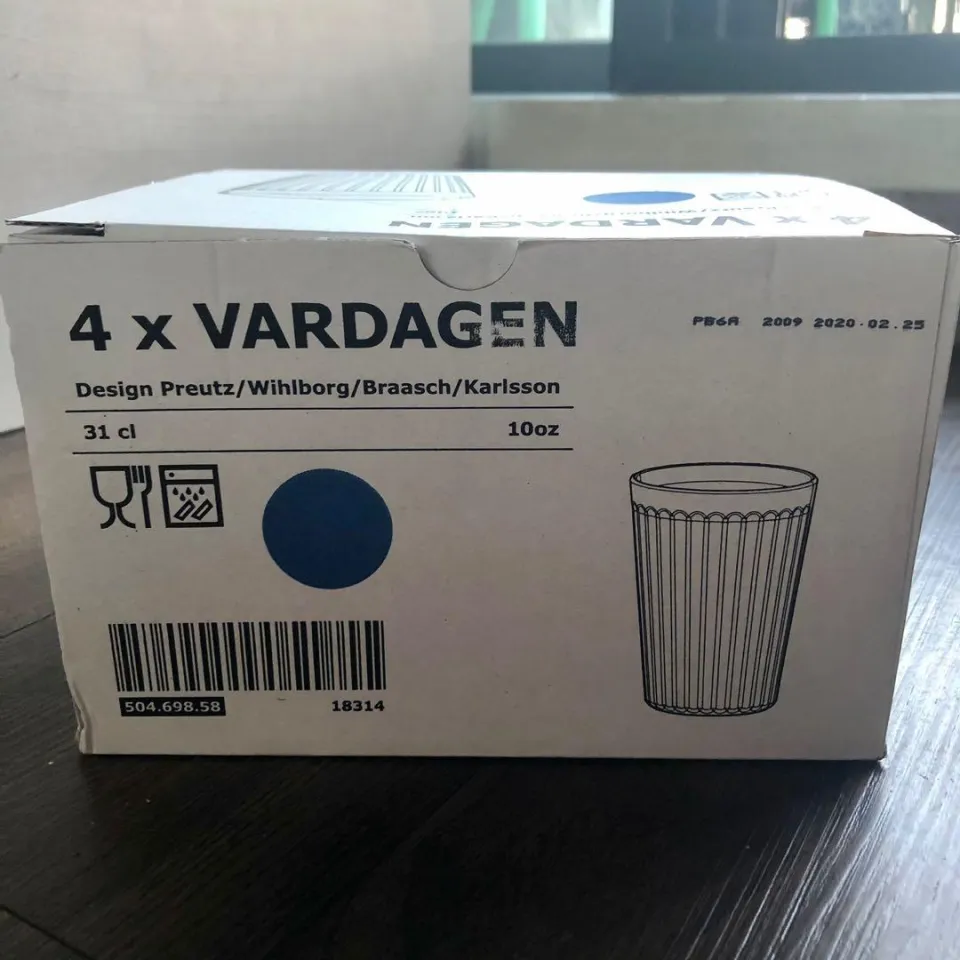 VARDAGEN Glass, clear glass, Volume: 10 oz Package quantity: 6