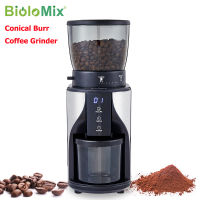 Biolomix Electric Automatic Conical Burr Coffee Bean Grinder Touch LCD Screen for Precision Cups and Timer, For Espresso, Drip Coffee