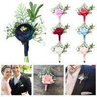 ♂▥❅ Fabric Bridal And Groom Corsage Rose Small Bud Silk Flower Before Wedding Artificial Flowers For Outdoors Garden decoration