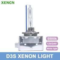 Xencn ไฟหน้าซีนอน Hid D3s รถสว่างมากซีนอน12V/24V 35W 5500K สีขาวสว่างอัตโนมัติของแท้1ชิ้น