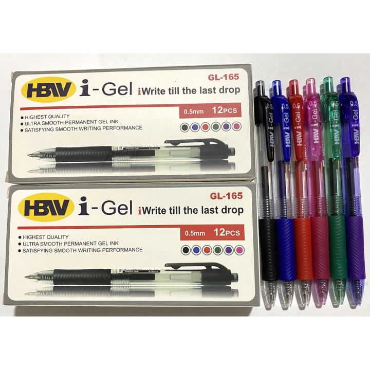 HBW IGEL PENS RED/BLUE/BLACK (12 PIECES PER BOX) | Lazada PH