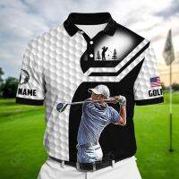 Premium Cool Art American Golfer, Golf Polo For Golf Lovers Multicolor Custom Namesize：XS-6XL