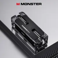 Original Monster XKT08หูฟังสำหรับเล่นเกม Ture หูฟังไร้สายบลูทูธ5.3 Latency ต่ำลดเสียงรบกวนหูฟังชุดหูฟัง New