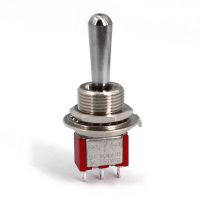 1Pc SH T8014A- Z1 Large Handle SPDT 3Pin Mini Toggle Switch MOM-OFF-MOM Momentary 3 Position Electrical Circuitry  Parts