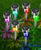 6 Pieces LED Solar Garden Lights Outdoor Solar Powered Lamp Waterproof Led Landscape Lighting Pathway Patio Yard Lawn Decoration