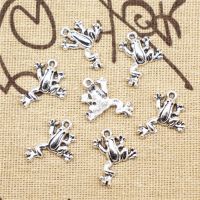 【CC】♘  Pendant 17x20mm Frog Charms Antique Color 10pcs