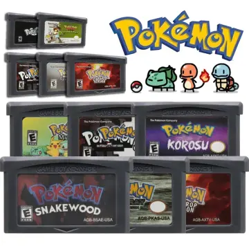 GBA-Pokemon Series 32-bit Video Game Cartucho, Inglês 5 Classic Emerald,  FireRed, LeafGreen, Rubi, Sapphire, Nintendo, Versão dos EUA