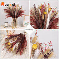 Seangel 30-140ชิ้นธรรมชาติ Pampas ช่อดอกไม้หญ้า Phragmites ดอกไม้แห้งข้าวสาลีหางหญ้ากระต่ายหูสไตล์ Boho สำหรับตกแต่งงานแต่งงานสวนในบ้านการตกแต่งบ้านตกแต่งคริสต์มาสตกแต่งรอมฎอน