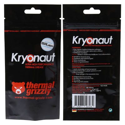 Thermal Grizzly Kryonaut 1g for CPU AMD In Processor Heatsink Fan Compound Cooling Thermal Paste Cooler Thermal Grease