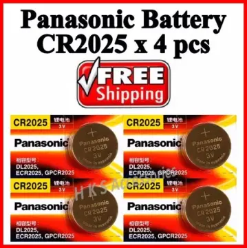 Panasonic CR2025-4 CR2025 3V Lithium Coin Battery (Pack of 4) 