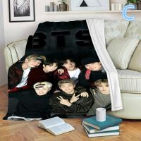 BTS Printed Premium Throw Blanket Bed Sofa Cover Blanket Kid Travel Gift Ultra Soft Light Warm