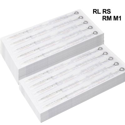 ROMLON Tattoo Needles 10pcs Disposable Sterilized RL RS RM M1 Needles for Tattoo Machine Microblading Permanent Makeup Supply