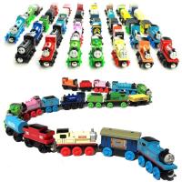 Childrens Wooden Small Train Car Set Sliding Magnetic Train Track Birthday Gift Toy