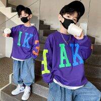 (พร้อมส่ง) เสื้อเด็กชายเเขนยาว ลายAK ผ้าดีใส่สบาย