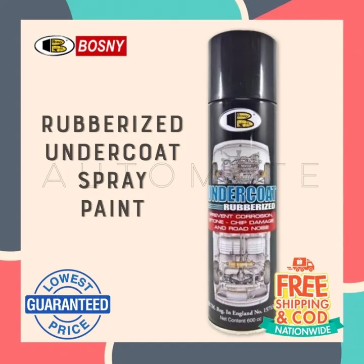BOSNY Black Undercoat Rubberized Spray Paint 600 cc mL Lazada PH