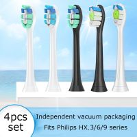 4pcs Replaceable Toothbrush Heads For Philips HX3/6/9 Sonic Electric Toothbrush Soft Vacuum Bristle Nozzles Clean Brush Heads