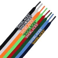 New 47 /55 /63 Printed Shoelaces Flat Shoe Laces Black Green Orange Print Shoe Lace for White Sneaker Lace 1 Pair Drop Shipping