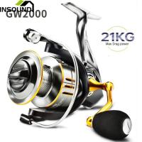 INSOUND GW1000-7000 Metal Fishing Spool 14+1BB 9-21KG Max Drag Saltwater Spinning Reel