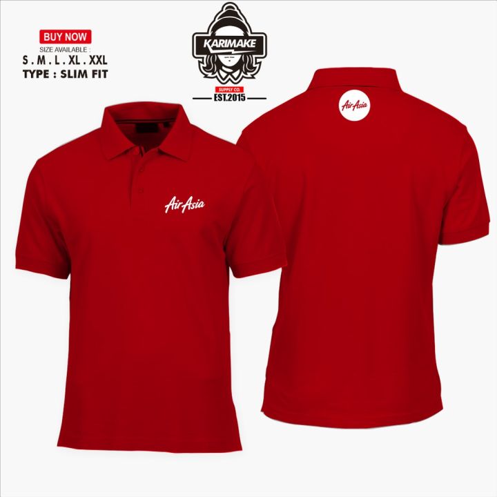 เสื้อโปโล-แขนสั้น-พิมพ์ลายโลโก้-karimake-asia-air-สําหรับผู้ชาย