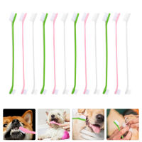 OULII แปรงสีฟันสุนัข 12pcs แปรงสีฟันสัตว์เลี้ยงแปรงสีฟันคู่แปรงสีฟัน PET PET