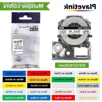 △ Plavetink 1PC SS12KW Label Tape for LK-4WBN LC-4WBN LC 4WBN9 SS12KW 12mm Cartridge Compatible for Epson LabelWorks LW-300 400