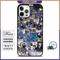 Detroit Lions Player Phone Case for iPhone 14 Pro Max / iPhone 13 Pro Max / iPhone 12 Pro Max / XS Max / Samsung Galaxy Note 10 Plus / S22 Ultra / S21 Plus Anti-fall Protective Case Cover