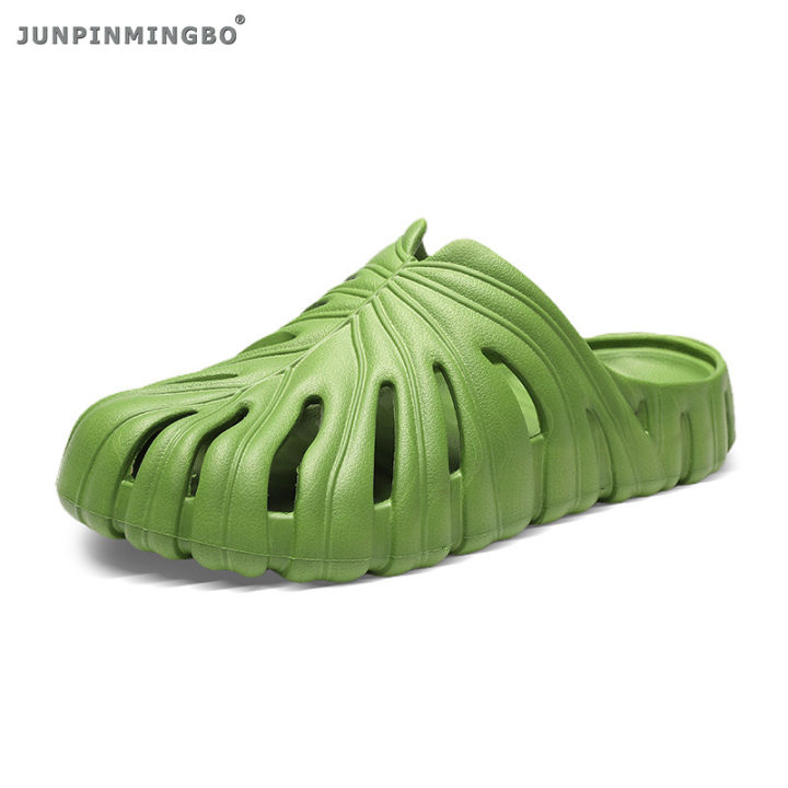 junpinmingbo-รองเท้าแตะสำหรับกีฬากลางแจ้ง-ขายดีขายดีรองเท้าไม้ไผ่ลายพราง-bao-toe-step-crocs-รองเท้าระบายอากาศพื้นรองเท้าชุดลำลองผู้ชายหนา