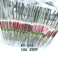 100pcs RY FUSE RY216 Temperature Fuse RY Tf Metal Shell Heat Protector 10A 250V TF 216 C Electric Cooker 216C Temperature Switch Replacement Parts