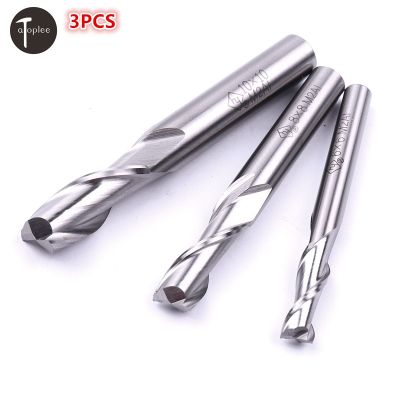 【hot】▼♚✥ 3PCS 6mm8mm10mm 2 Flute Router Carbide End Mill Cutter Bit Milling Cutting Tools