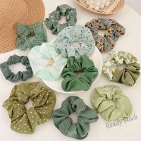 【Ready Stock】 ✳✑ C18 Forest Department Green Hair Tie Simple Girl Hairband Hair Ring Scrunchies