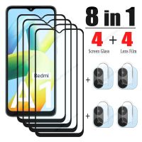 8 in 1 Glass For Redmi Note 11 10 Pro 11S Screen Lens Protector Film For Xiaomi Redmi 10C 10 2022 10A A2 A1 Plus Tempered Glass Cables Converters