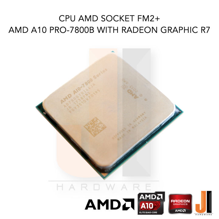 cpu-amd-a10-pro-7800b-4-core-4-thread-3-5-3-9-ghz-4-mb-l2-cache-65-watts-tdp-no-fan-socket-fm2-สินค้ามือสองสภาพดีมีการรับประกัน