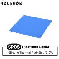 5 Pieces 100x100mm 2mm Silicone Thermal Pad Sheet Computer CPU Graphics Chip Heat Sink Heatsinks