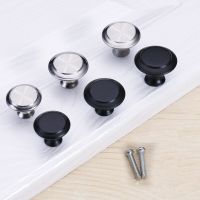 Stainless Steel Single Hole Small Handle Metallic Round Mushroom Black Silver 906 Simple Drawer Cabinet Door Thumb Handle Door Hardware