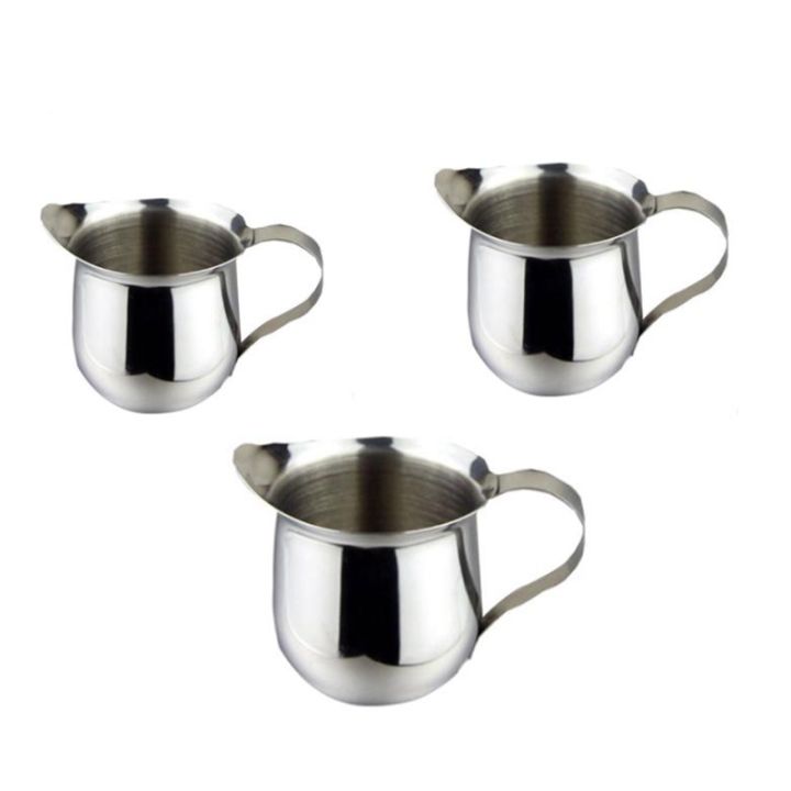 3-pack-stainless-steel-bell-creamer-espresso-shot-frothing-pitcher-cup-latte-art-espresso-measure-cup-2-3-5-oz