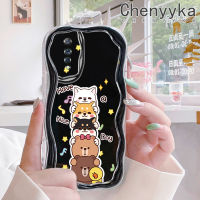 เคส Chenyyka สำหรับ VIVO S1 Pro เคสการ์ตูนวันที่ดีรูปสัตว์ดีไซน์ใหม่เนื้อครีมขอบคลื่นเคสมือถือกันกระแทกแบบใสนุ่มโปร่งใสลายกล้องถ่ายรูปเรียบง่ายอ่อนโยนฝาครอบป้องกัน