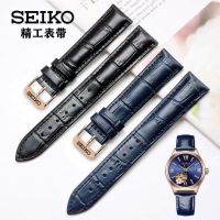 Seiko นาฬิกา Seiko หนังต้นฉบับพร้อมหัวเข็มขัดพินสำหรับผู้ชายและผู้หญิงหัวเข็มขัดพินหนังวัวสองชั้นกันน้ำ 181920mm