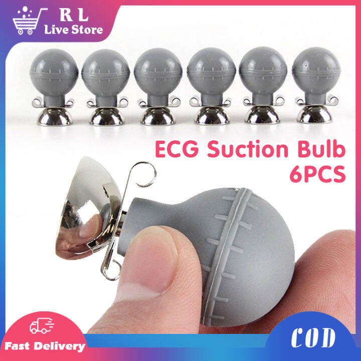 6PCS EKG Electrode Ball Bulb Children Adult ECG Electrodes Thoracic