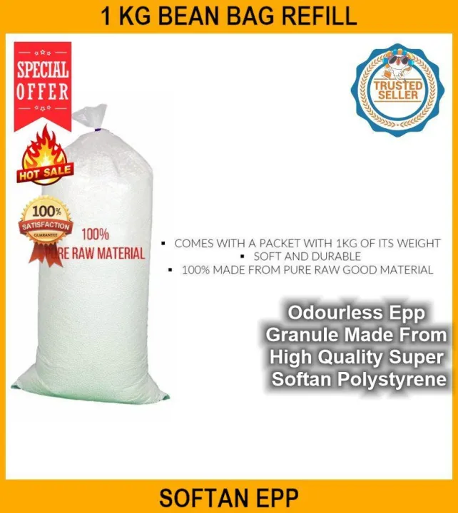1 Kg Bean Bag Refill ( Softan Epp ) Lazada