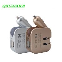 Wholesales Car Wall Charger USB 2.1A For Xiaomi Huawei Home Travel Foldable 2 Ports 2in1 Mobile Charging UK EU SIZE 5V Power