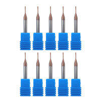 10PCS 4ขลุ่ย HRC65 Deep Groove End Mills เครื่องตัด Tisin เคลือบ1มม. 1.5มม. 2มม. 2.5มม. ด้านล่างแบน CNC Milling Machine Bit