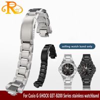 สายนาฬิกาสแตนเลสสำหรับเหมาะกับโซ่นาฬิกา Casio 5608 GST-B200สายเหล็กแม่นยำปลดเร็วสายรัดข้อมือ16มม.