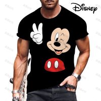 T Shirt Men‘s T-Shirt Party Mickey Mouse Fashion Disney New Crew Neck 2023 Leisure Short Sleeve Y2k Couple Streetwear Hip Hop