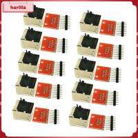 Harilla 10ชิ้นตัวเชื่อมต่อ PCB และชุดเบรคเอาท์บอร์ดตรวจสอบอีเทอร์เน็ตไม่เชื่อม