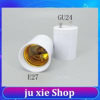JuXie store AC GU24 to E27 screw E26 to GU24 Converter Lamp Bulb base Head Led Light White Holder Socket Adapter Saving lighting Halogen q1