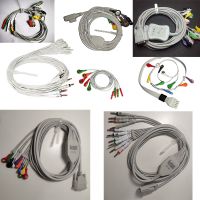 HO CONTEC EKG Cable3 12 10ปุ่มกด/สายเคเบิล ECG,สายเคเบิล ECG 80A/90A ECG 100G/300G/600G/1200G 8000G Tlc6000 Tlc5000 Tlc9803