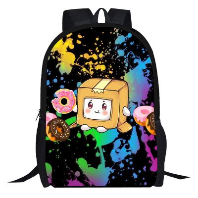 New Product Lankybox Carton Villain Cartoon Printing Schoolbag Three-Piece Set Primary And Middle School Students Backpack