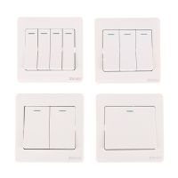 ↂ✇﹊ 1PC Wall Switches 1/2/3/4 Gang 1Way Button Wall Light Switch On / Off Push Buttons